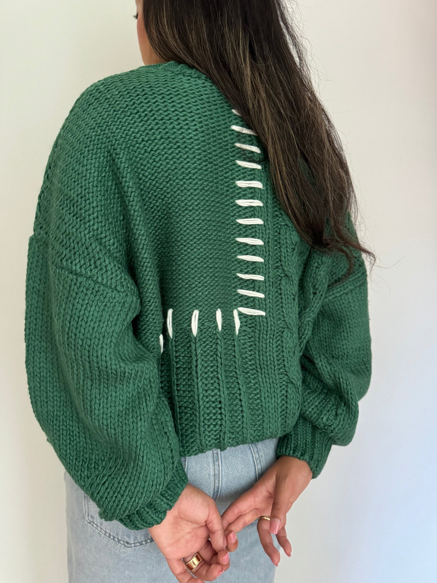 THANKFUL CABLE STITCH SWEATER