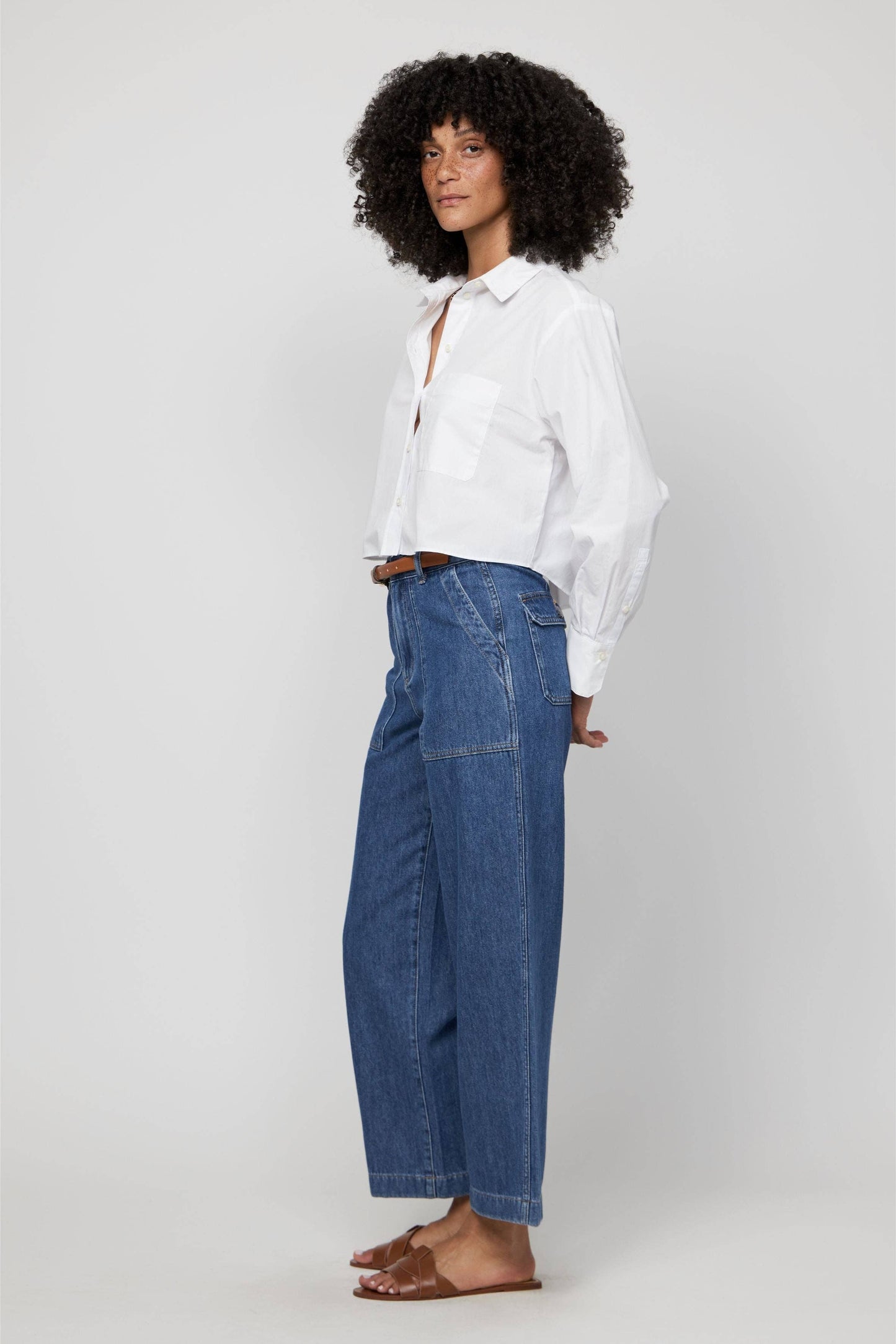 STACY MEDIUM WORN HIGH RISE RELAXED JEAN