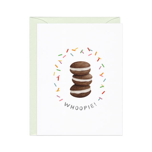 WHOOPIE! FOOD PUN CONGRATS CARD