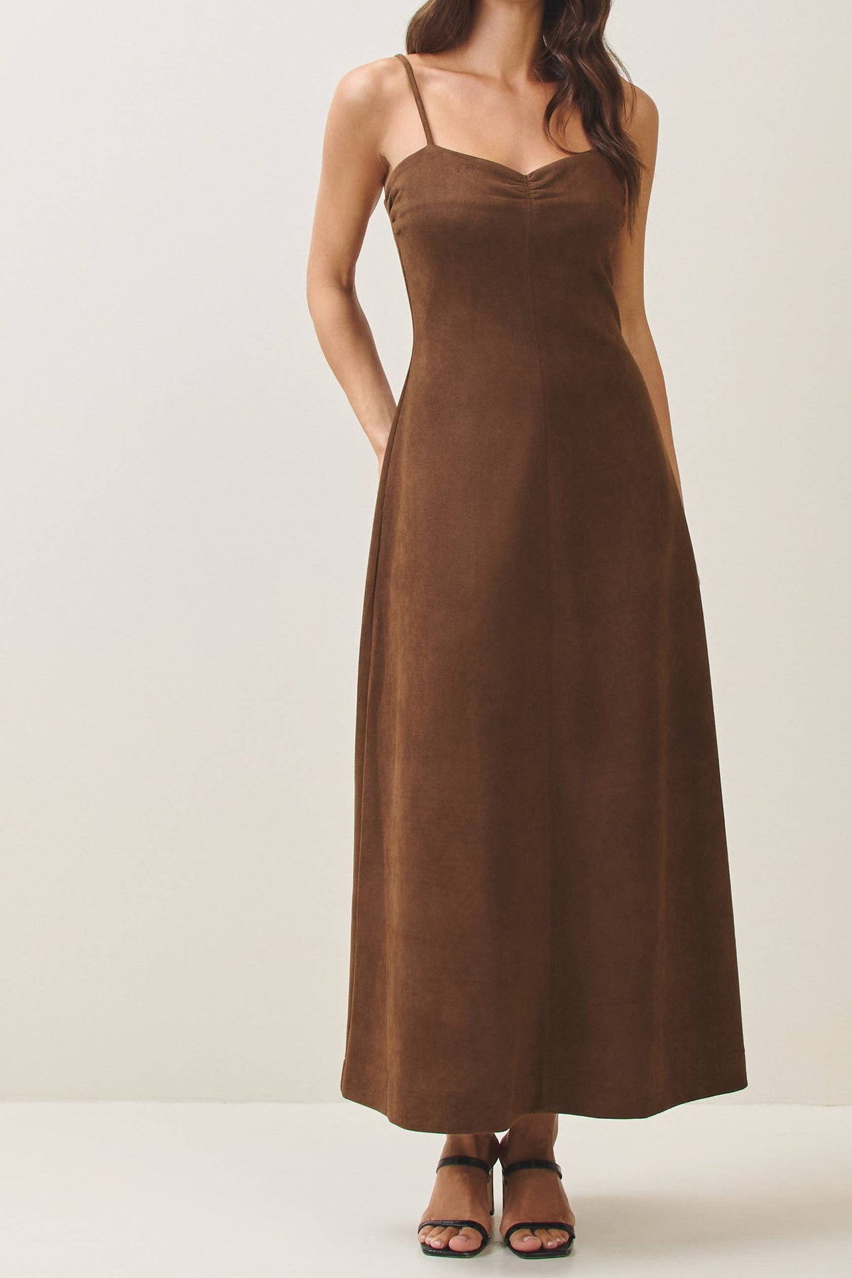 SUEDE CAMI DRESS