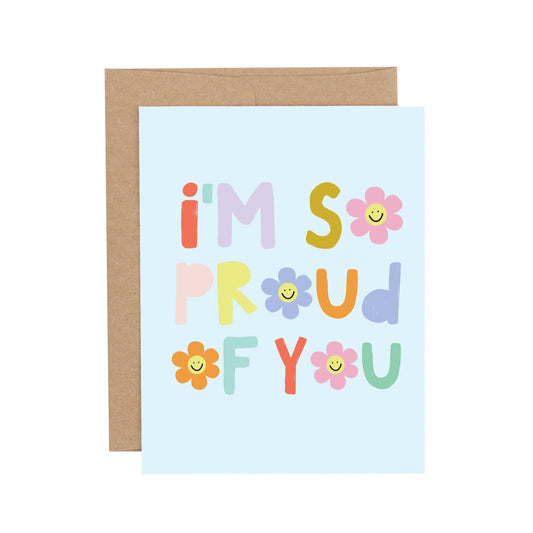 SO PROUD OF YOU CONGRATULATIONS GREETING CARD