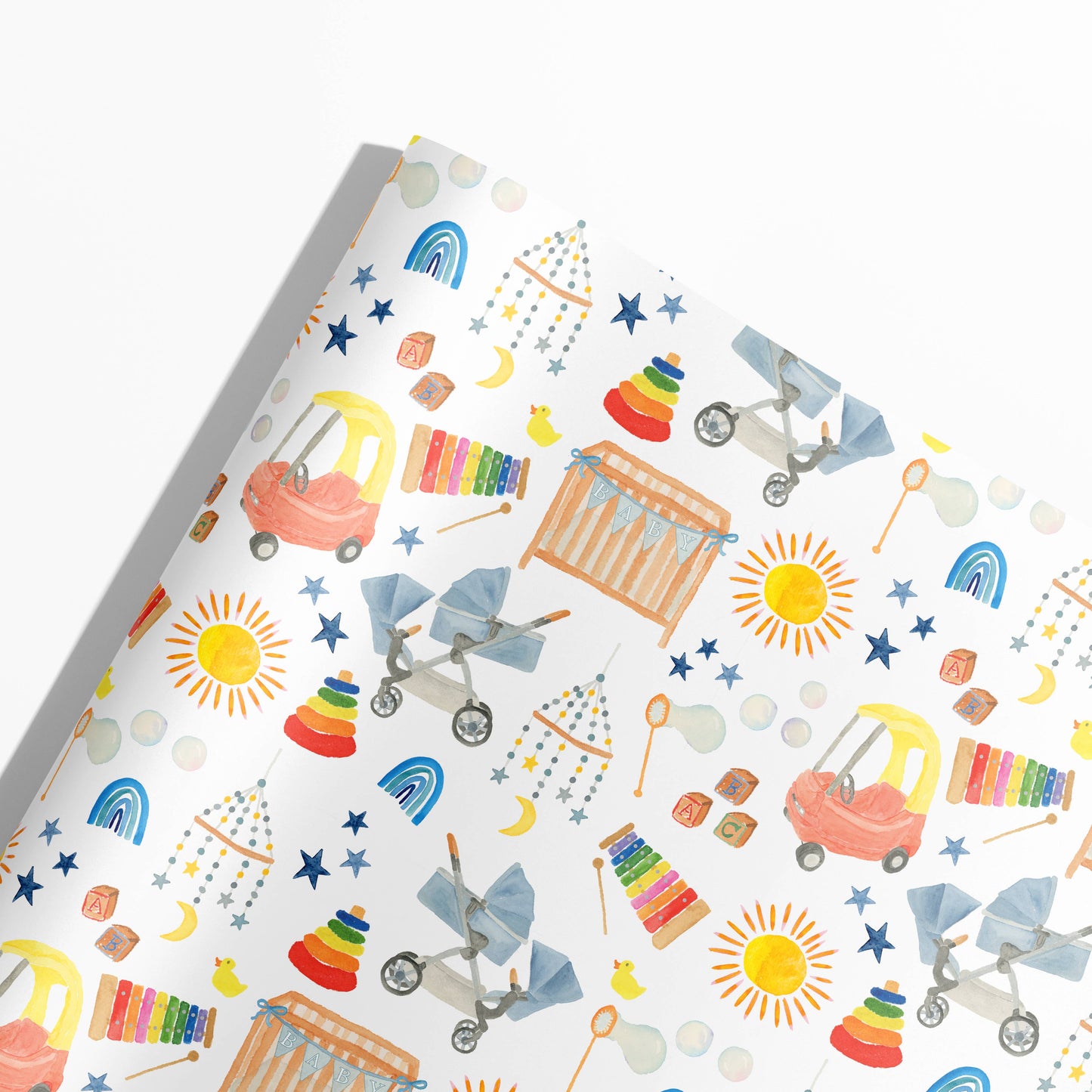 BABY SHOWER GIFT ROLL WRAPPING PAPER