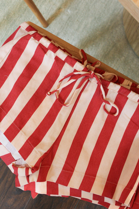 BE HERE NOW STRIPED SHORTS