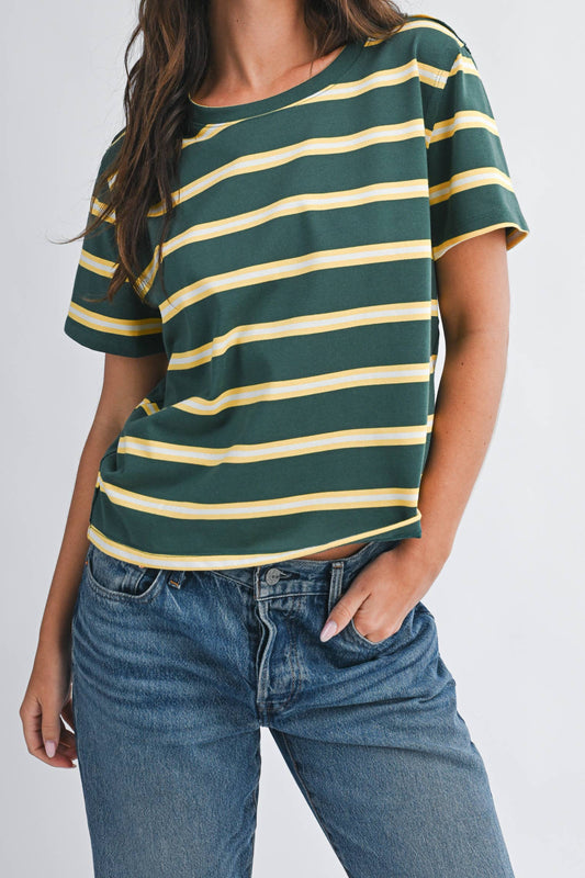 MACIE STRIPED SHORT SLEEVE TEE