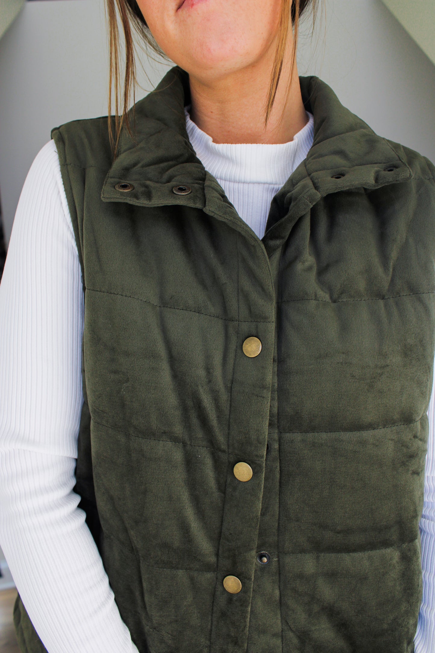 VELVET PADDED VEST