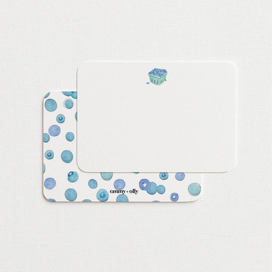 BLUEBERRIES STATIONARY BOX SET - set of 10
