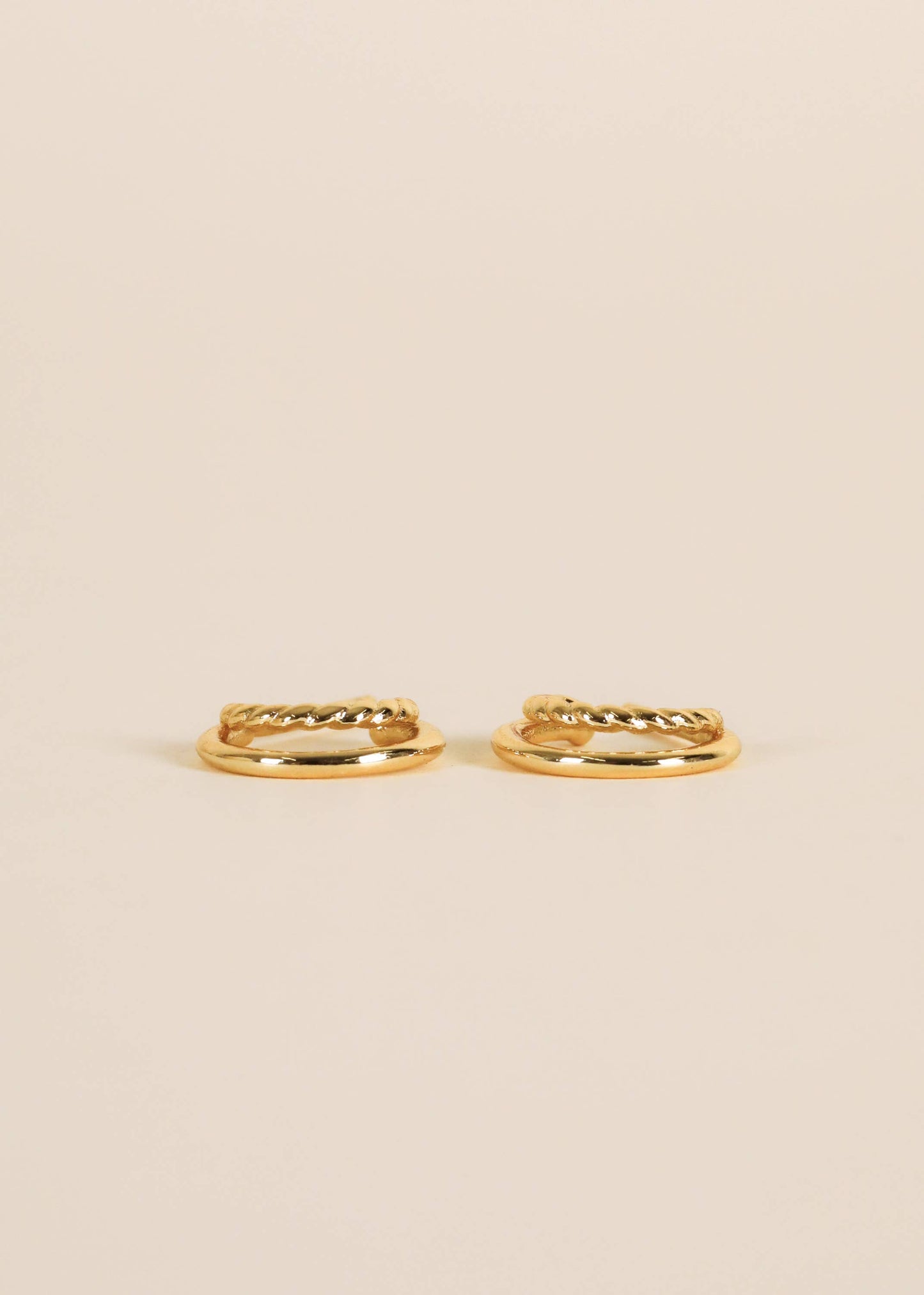 DOUBLE GOLD HOOP EARRINGS