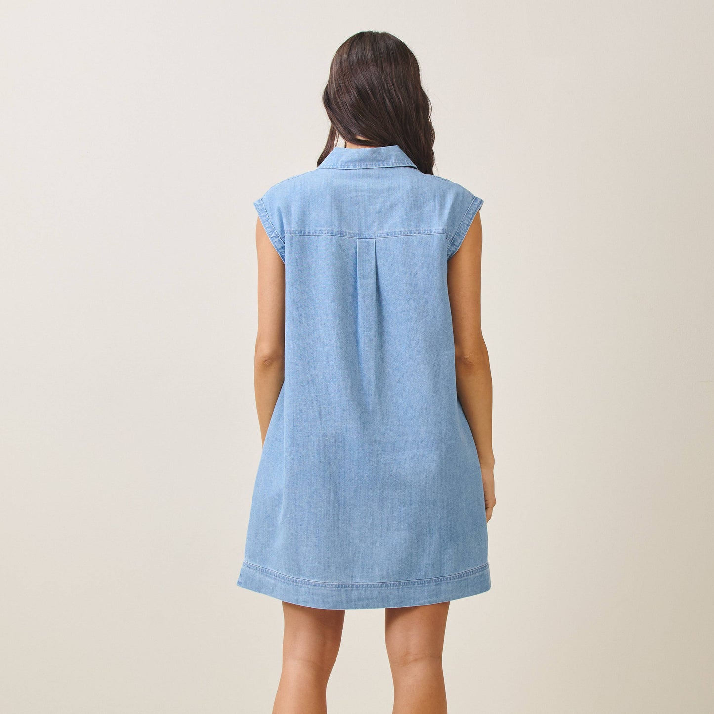 BAYFRONT DENIM SLEEVELESS DRESS