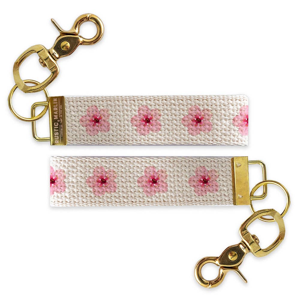 PINK FLORAL KEYCHAIN