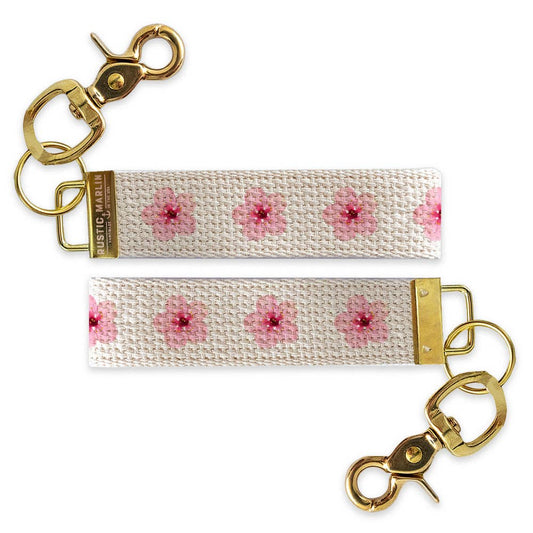 PINK FLORAL KEYCHAIN