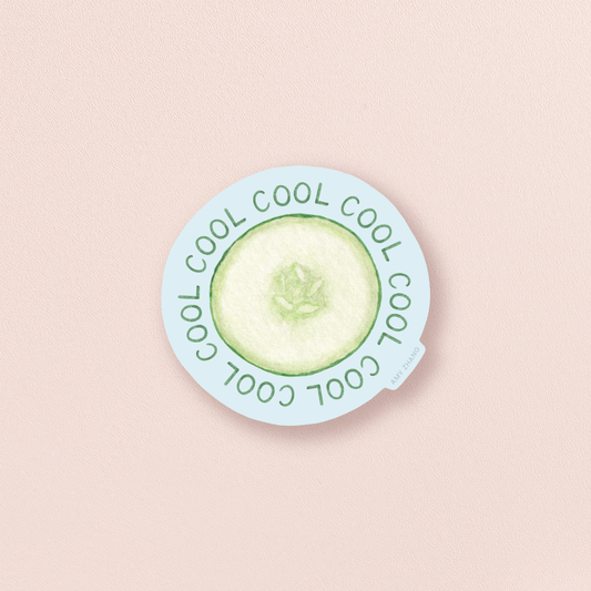 COOL AS A CUCUMBER STICKER