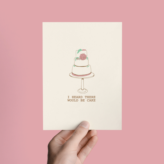 THERE WAS CAKE CONGRATULATIONS WEDDING GREETING CARD