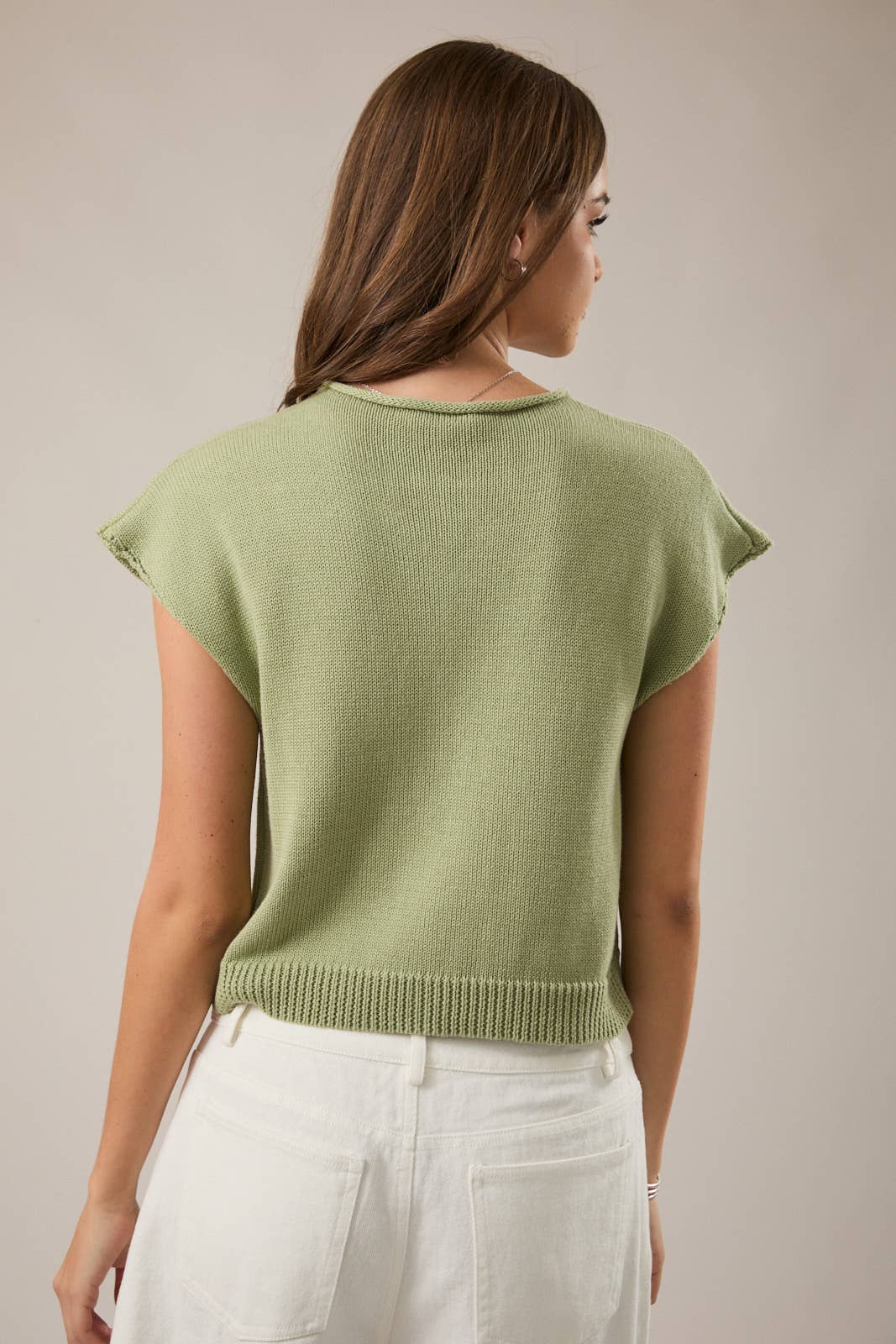 THE CAPRI COLLAR TANK IN SAGE