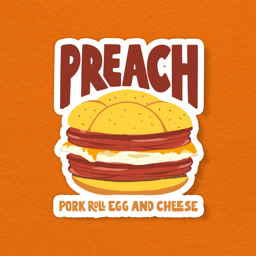 PORK ROLL EGG AND CHEESE STICKER