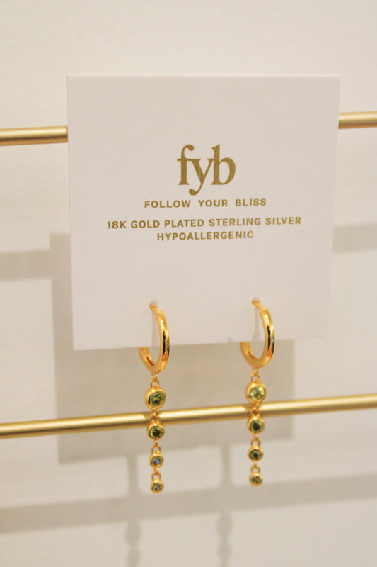 GROOVE PERIDOT EARRINGS