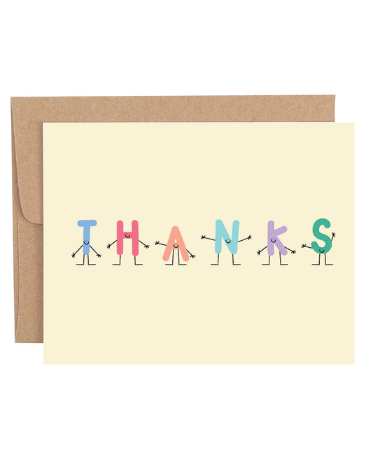 THANKS LETTERS GREETING CARD