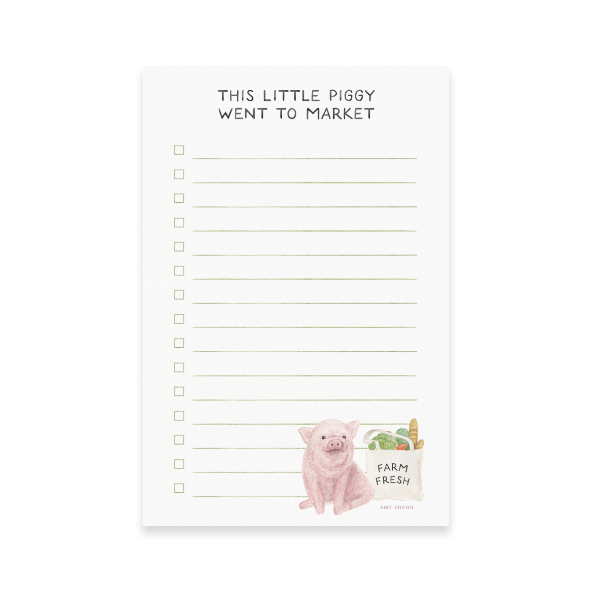 THIS LITTLE PIGGY GROCERY NOTEPAD