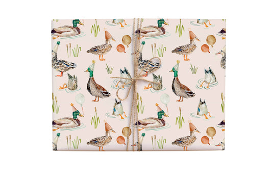 BIRTHDAY DUCK GIFT ROLL WRAPPING PAPER