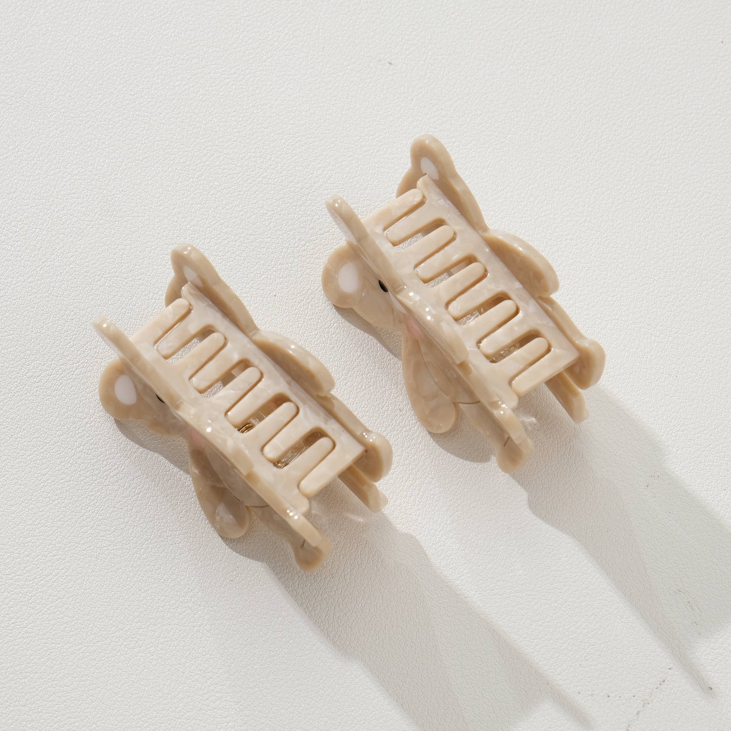 PINK BOW TEDDY BEAR CLAW CLIP