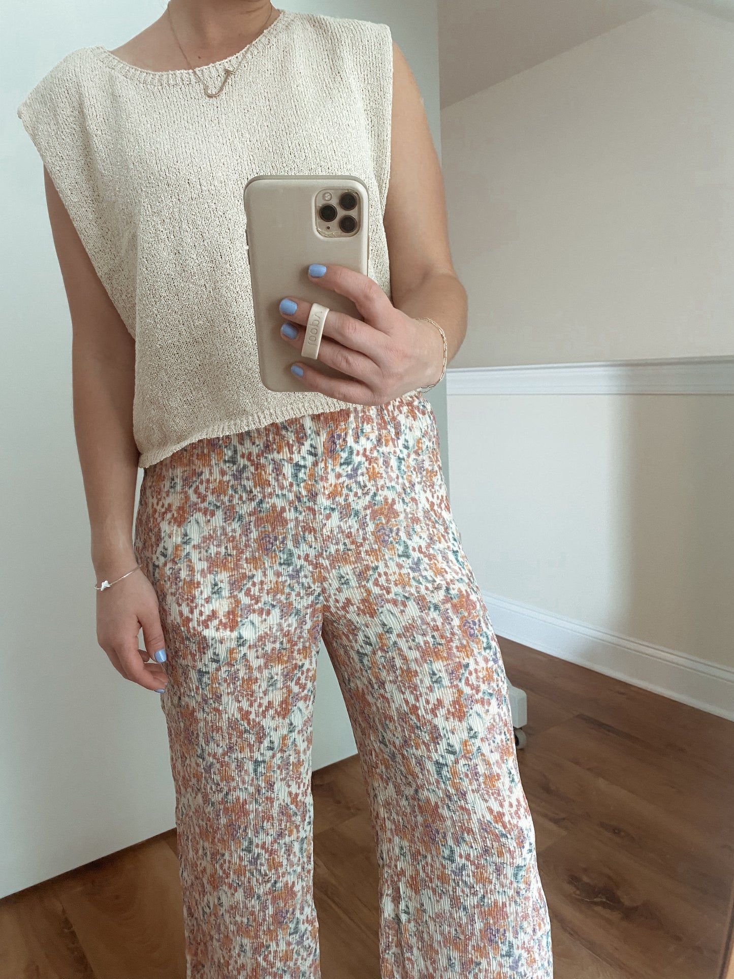 FLORAL HIGH WAISTED PANTS