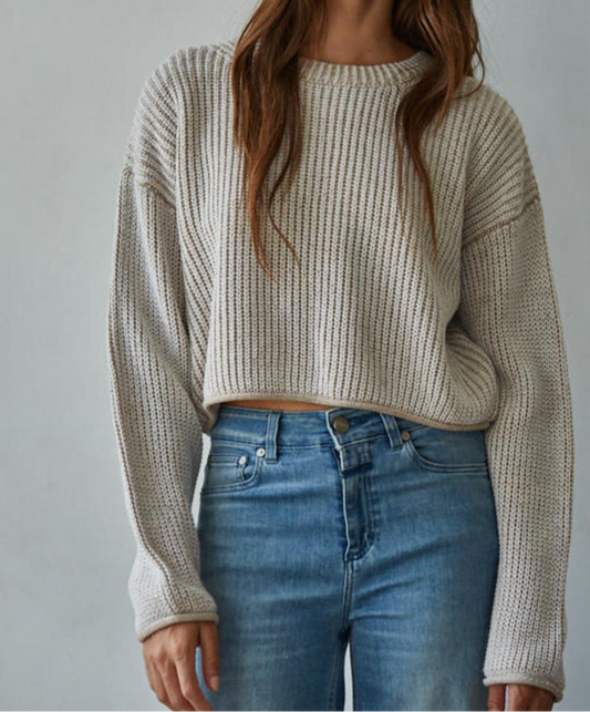 HARPER RIBBED PULLOVER