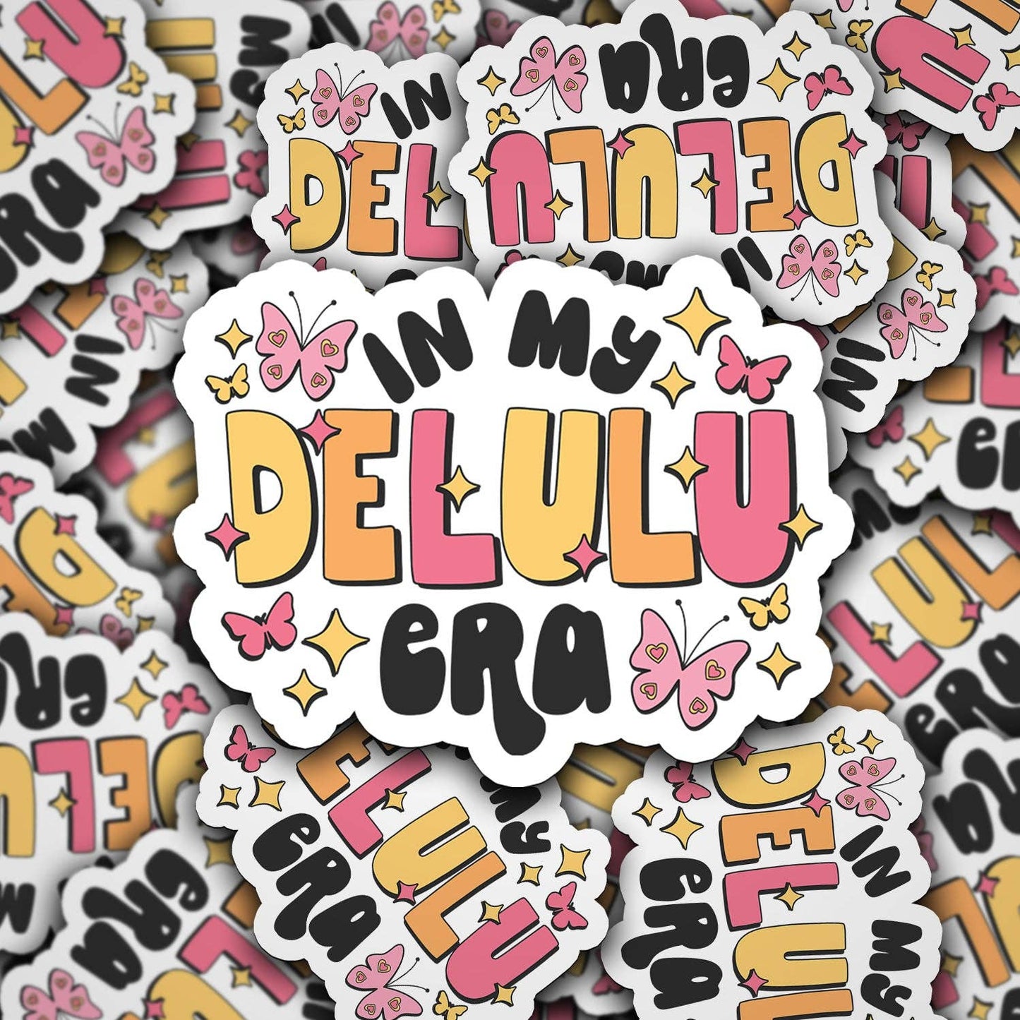IN MY DELULU ERA BUTTERFLY VINYL STICKER