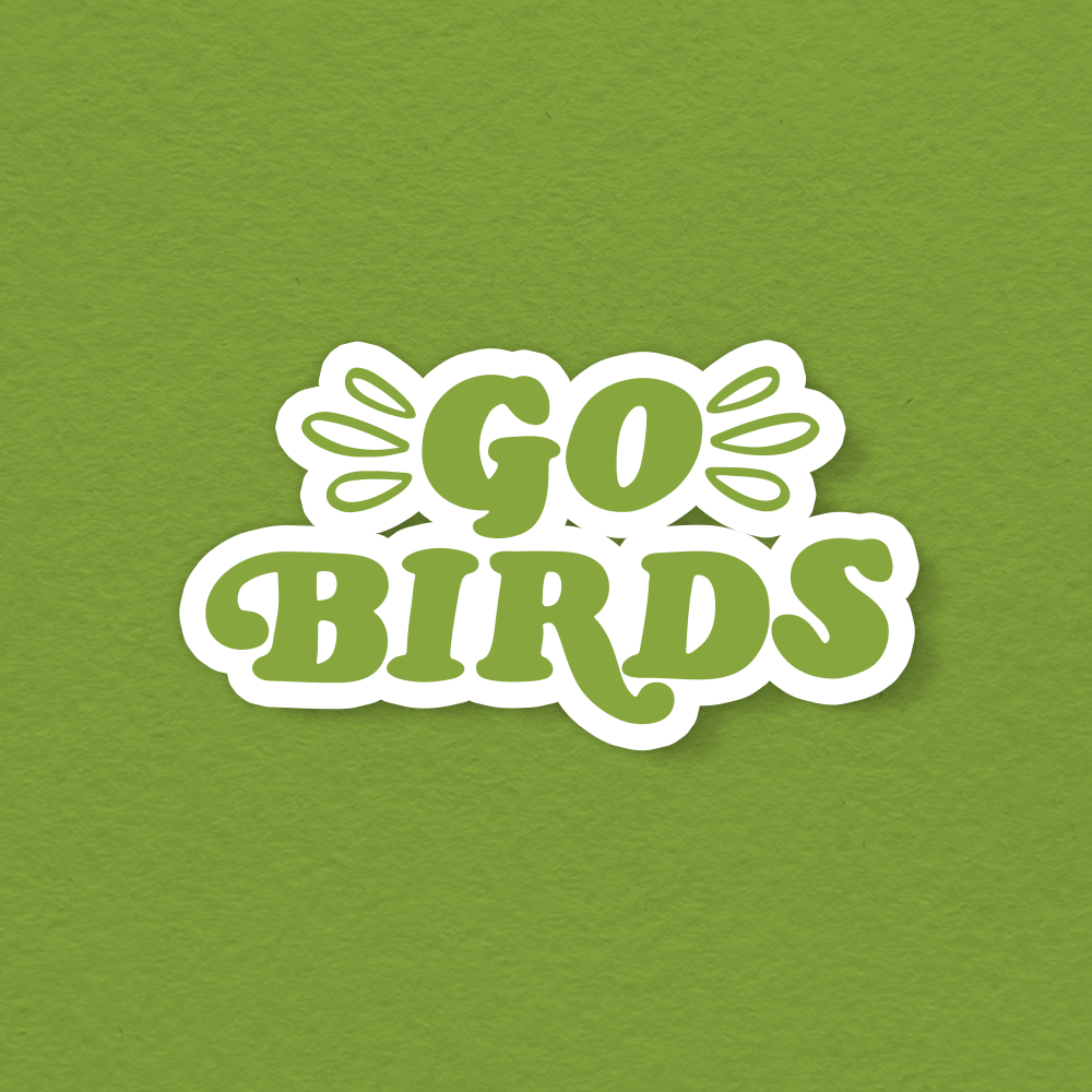 GO BIRDS VINYL STICKER