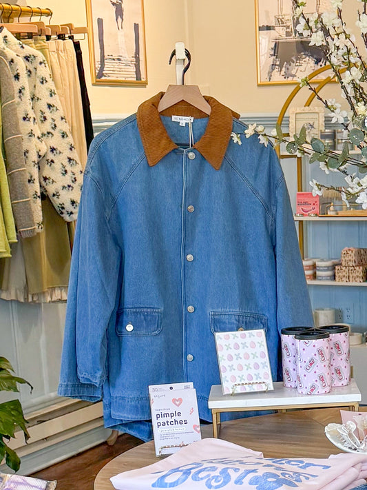 CORDUROY COLLAR DENIM JACKET