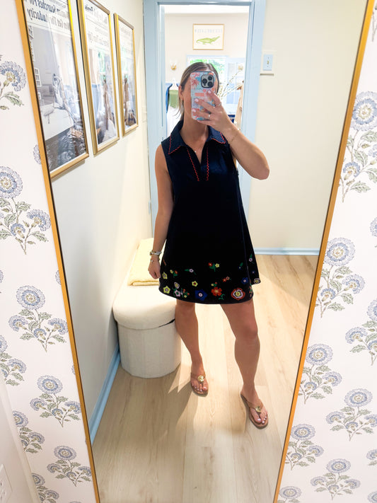 QUINN EMBROIDERED MINI DRESS