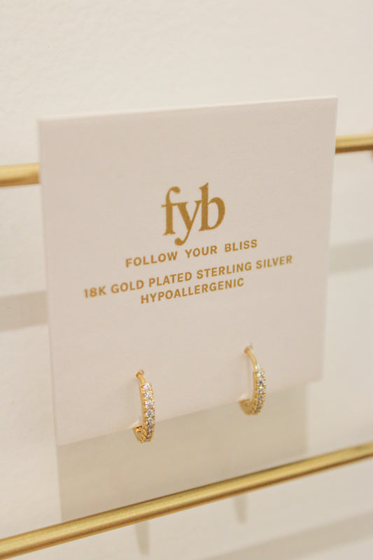 PETITE BLYTHE HUGGIE EARRINGS GOLD