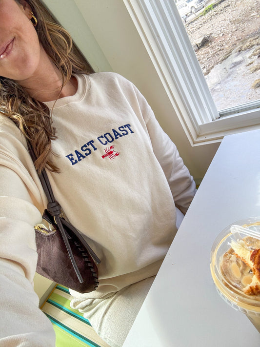 EMBROIDERED EAST COAST LOBSTER CREWNECK