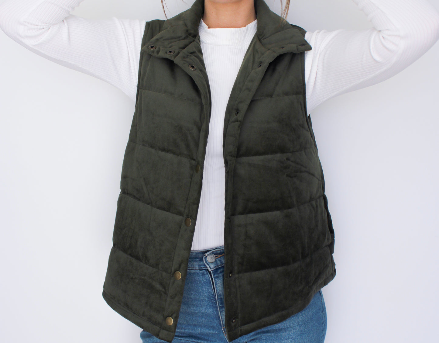 VELVET PADDED VEST