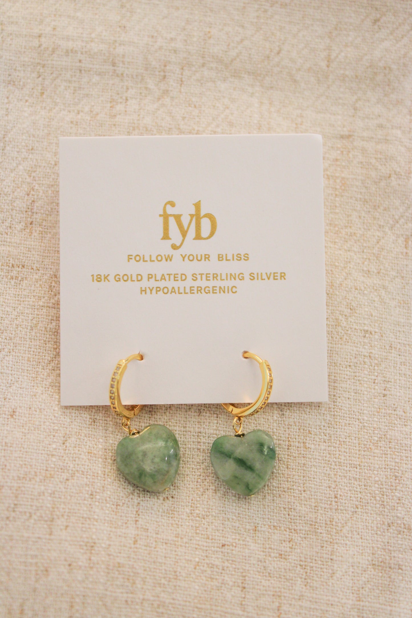 JADE HUGGIE EARRINGS