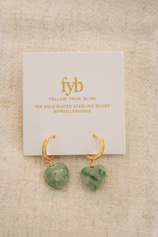 JADE HUGGIE EARRINGS