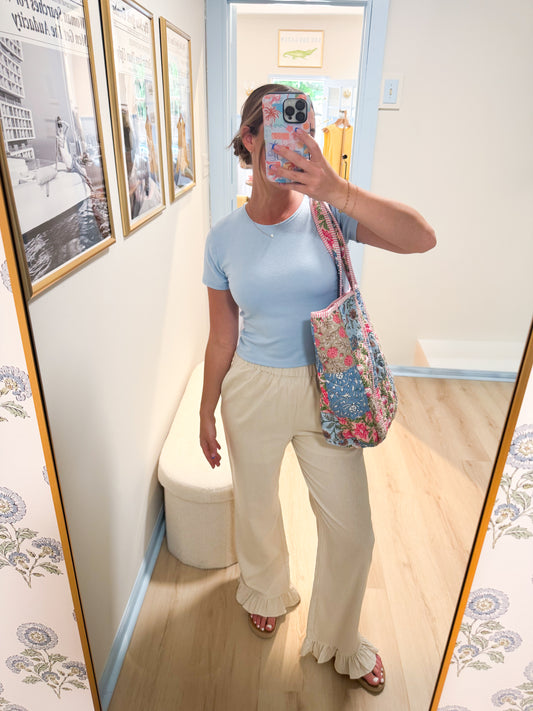 BY THE BAY RUFFLE HEM PANT