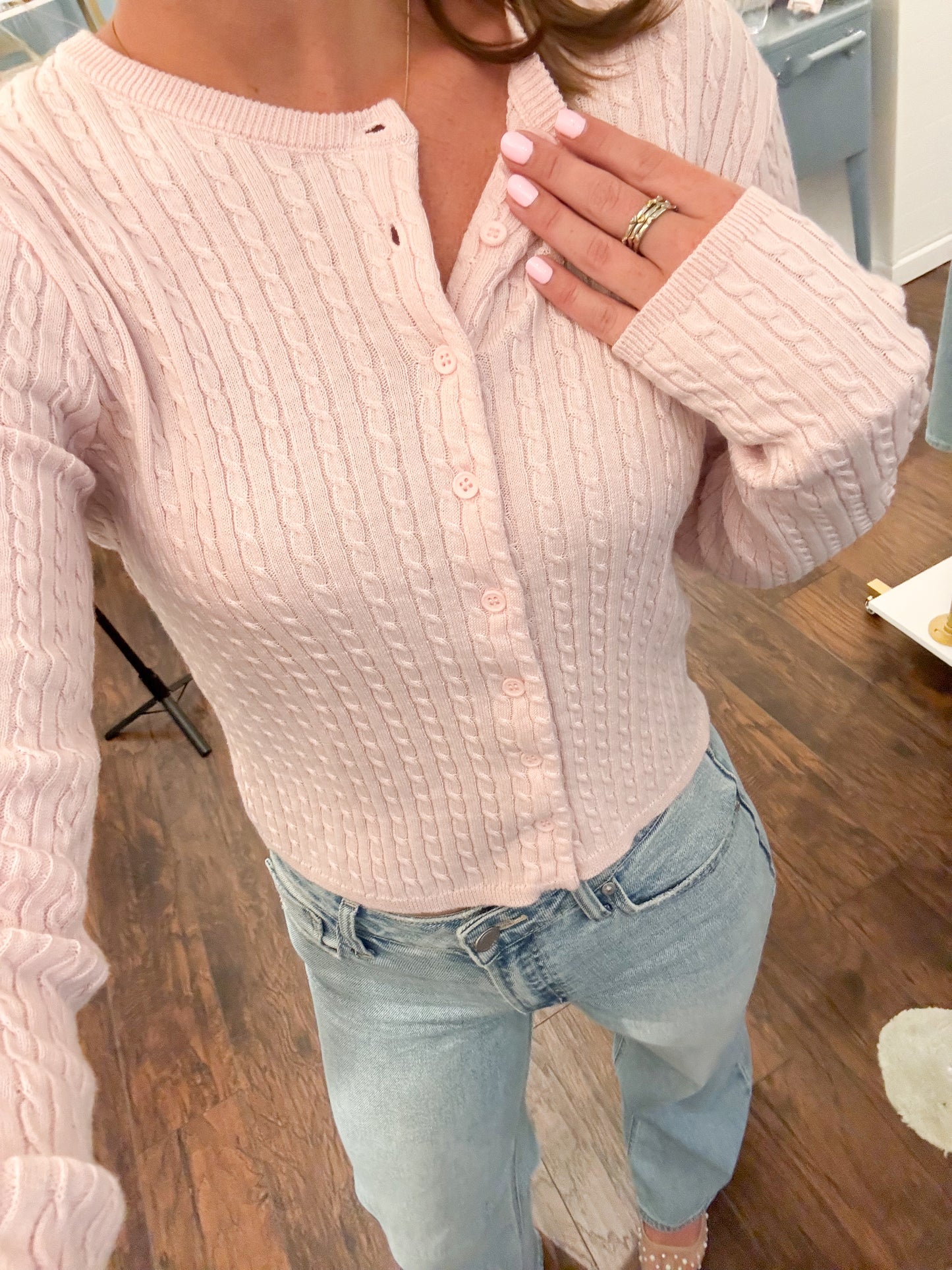 BALLET BLUSH CARDIGAN