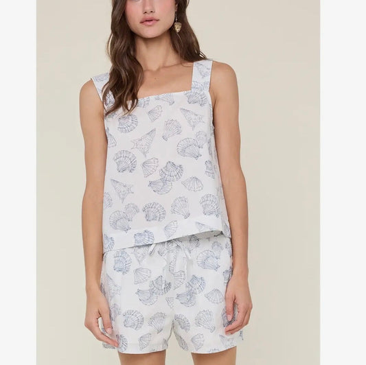 SEA AND SHELLS DRAWSTRING SHORTS