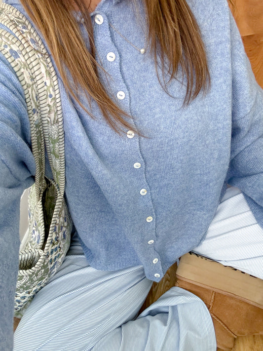 SINGING THE BLUES CARDIGAN