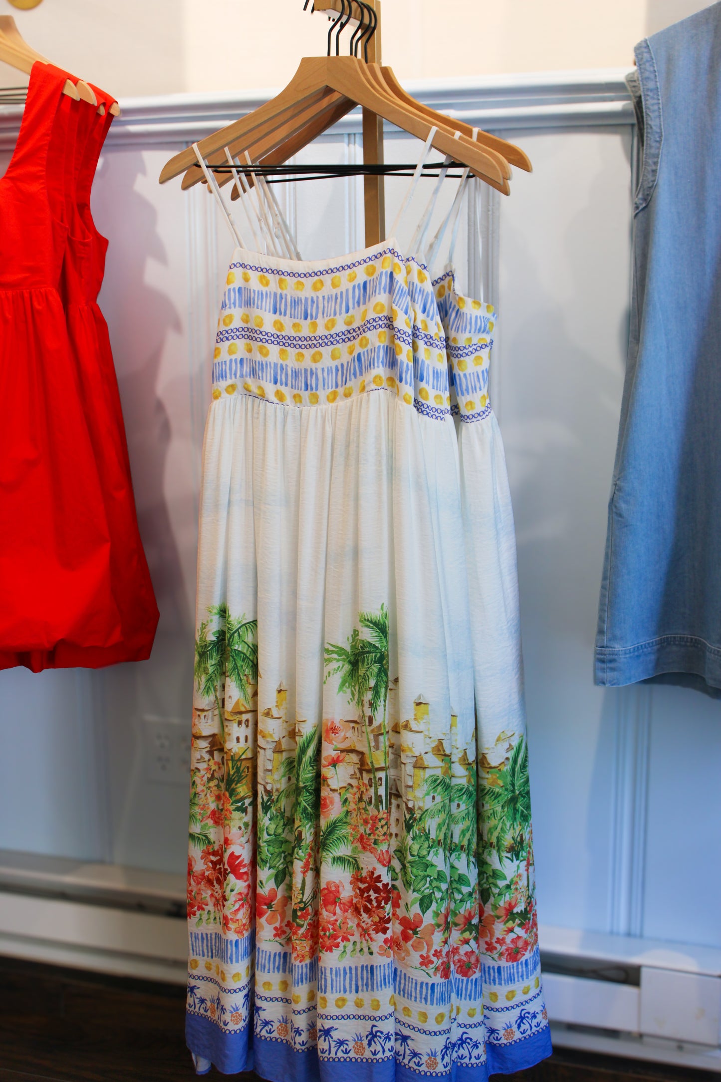 TROPICAL MIDI DRESS