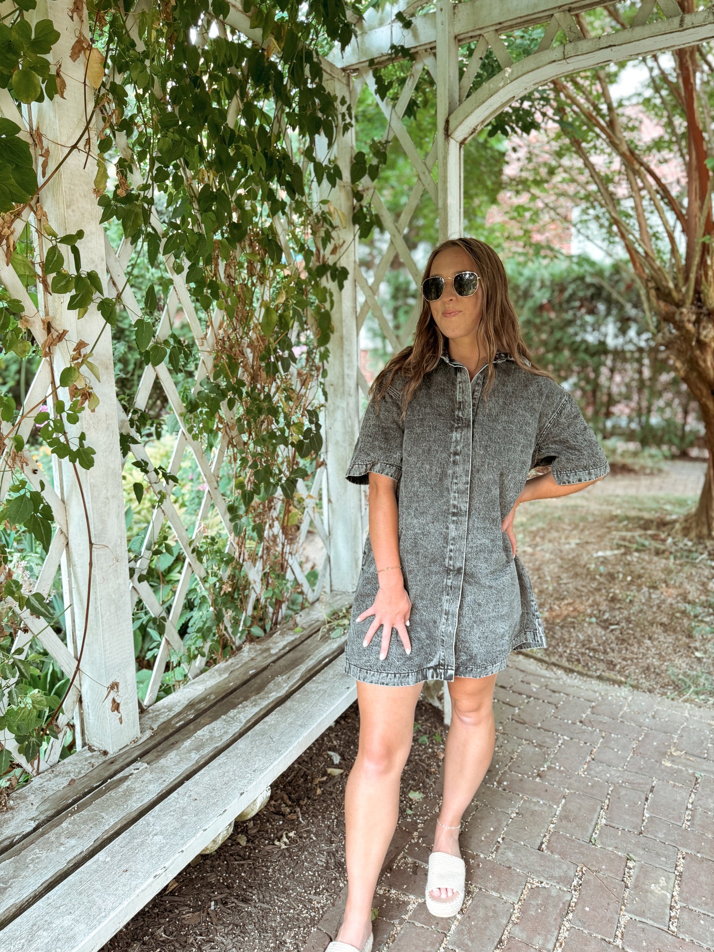 KYLEE DENIM SHIRT DRESS