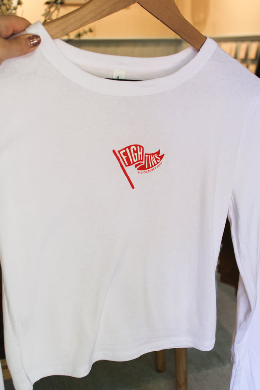 PHILADELPHIA FIGHTIN’ PHILS CROPPED LONG SLEEVE