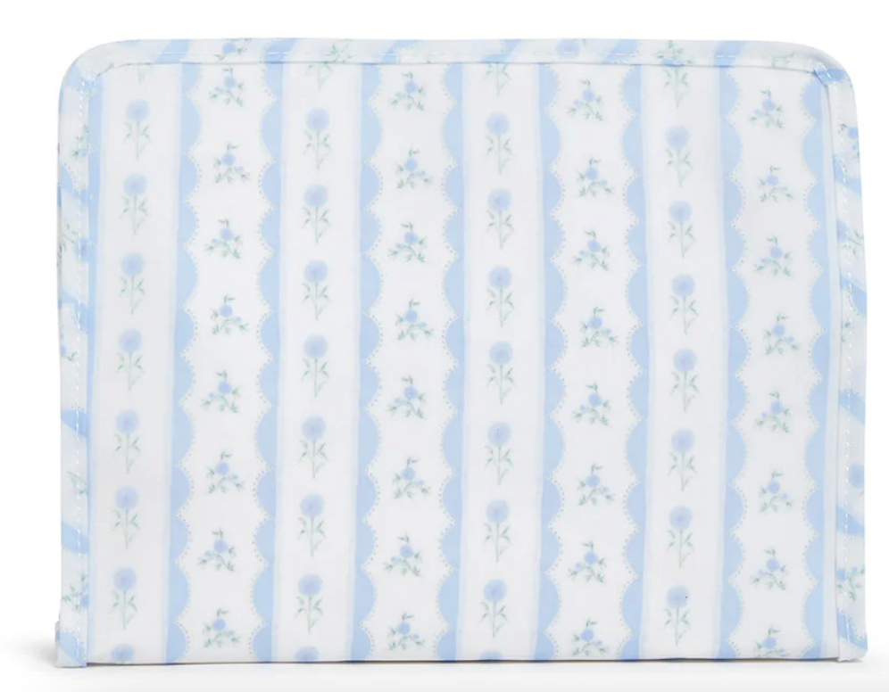 ROADIE LARGE BLUE FLORAL ZIP POUCH