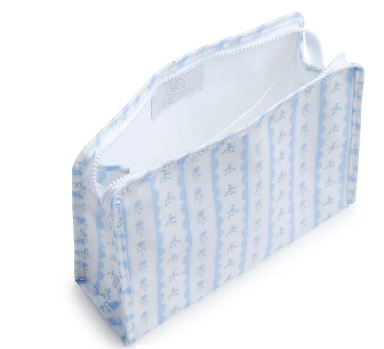 ROADIE LARGE BLUE FLORAL ZIP POUCH