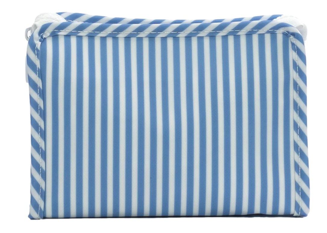 ROADIE SMALL STRIPE CHAMBRAY ZIP POUCH