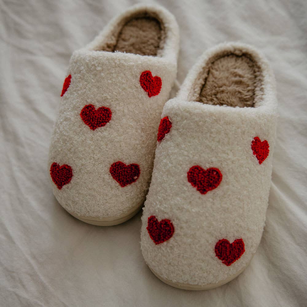 HEARTS ALL OVER SLIPPERS