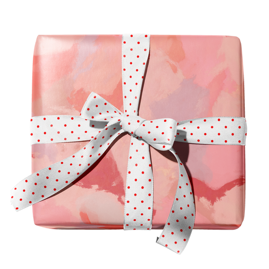 PINK PAINT REVERSIBLE GOFT ROLL WRAPPING PAPER