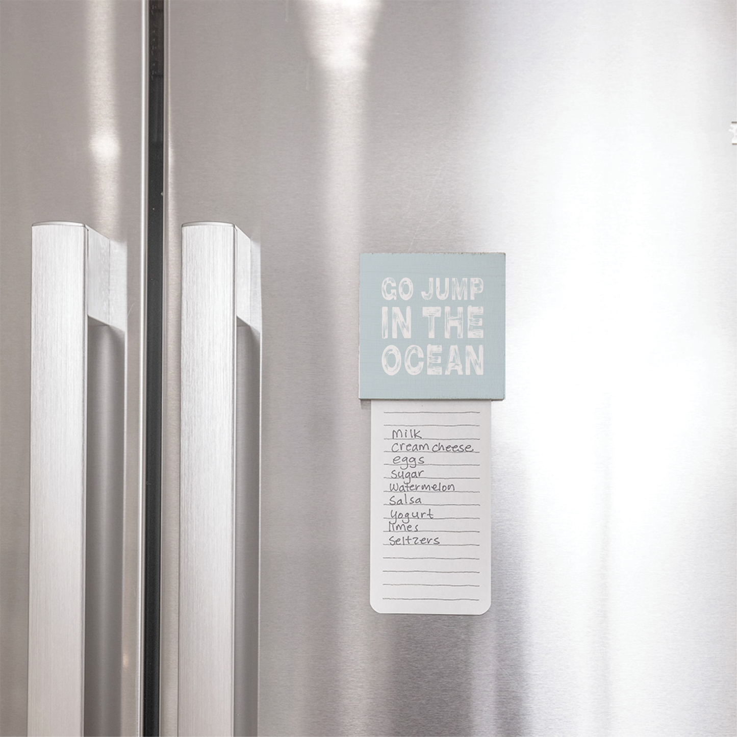 GO JUMP IN THE OCEAN FRIDGE MAGNET