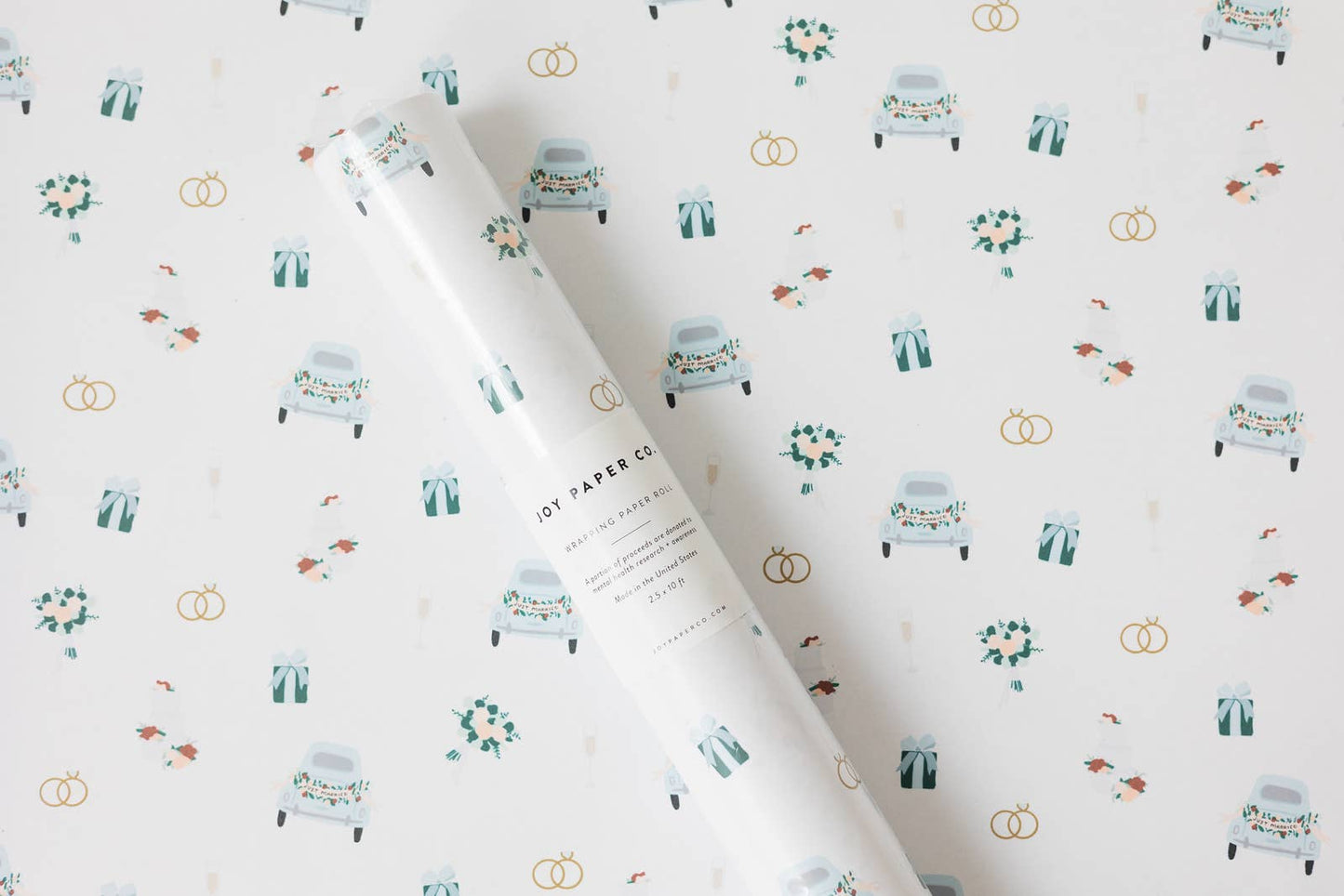 WEDDING PATTERN WRAPPING PAPER CONTINUOUS ROLL