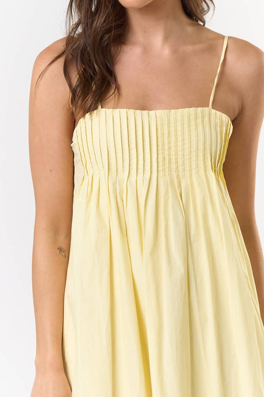 PLEATED MAXI DRESS