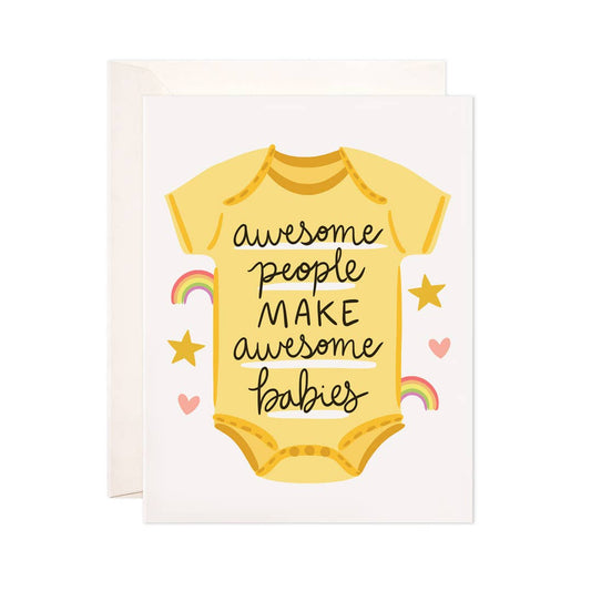AWESOME BABIES GREETING CARD